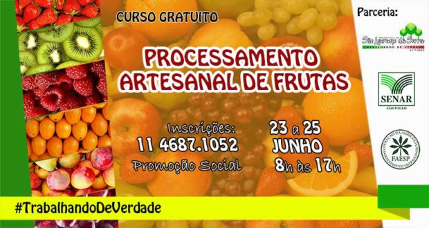 Curso gratuito - Processamento Artesanal de Frutas