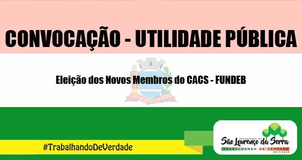 Eleição dos Novos Membros do CACS - FUNDEB