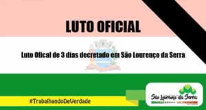 Luto Oficial de 3 dias é decretado em São Lourenço da Serra