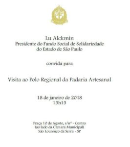 Convite - Visita ao Pólo Regional de Padaria Artesanal