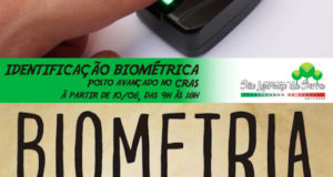 Cadastramento de Biometria no CRAS à partir do dia 10/06